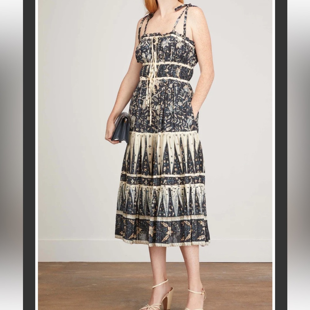 Ulla Johnson Indah Printed Cotton-Blend Midi Dress
